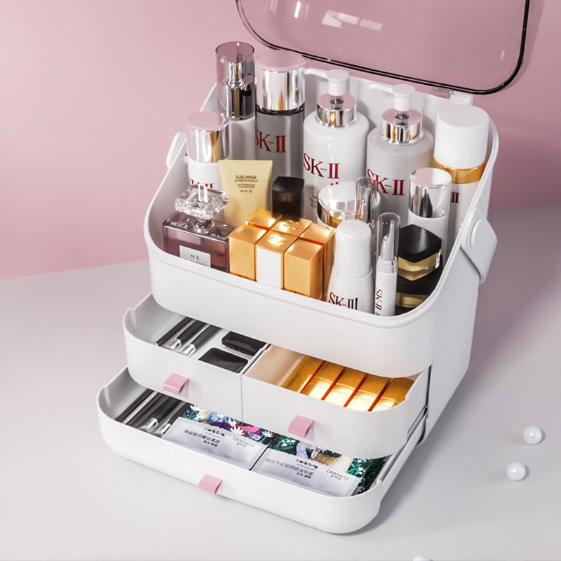 Transparent Makeup Portable Drawer Separation Storage Box