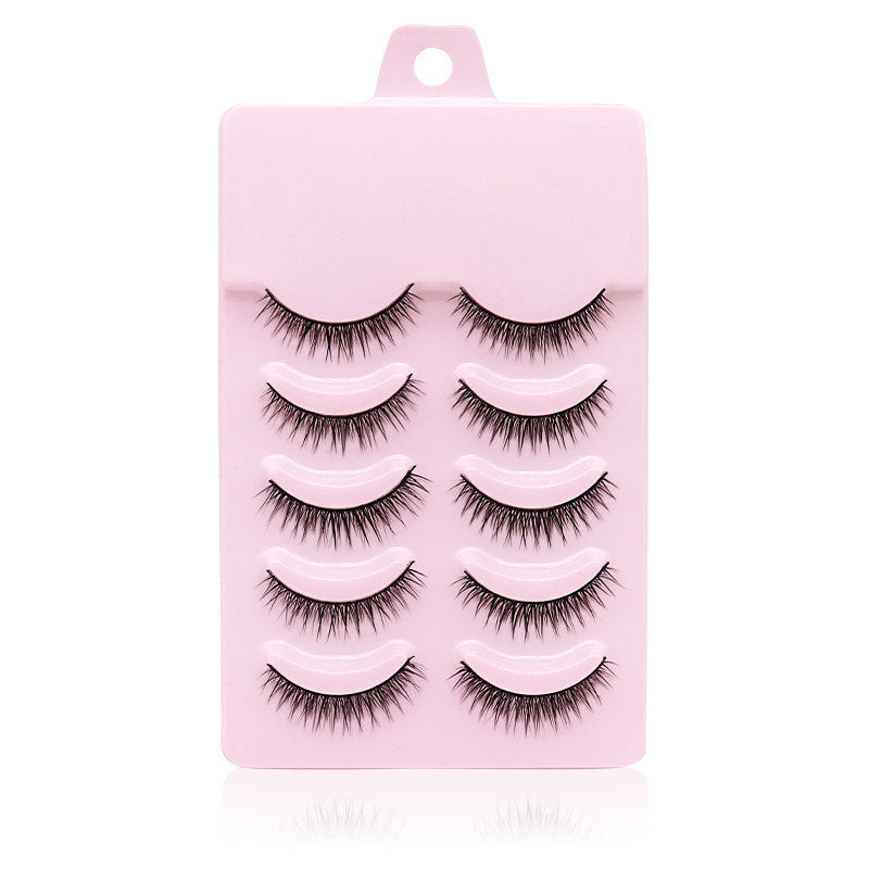 Natural Short Cross False Eyelashes Handmade