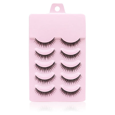 Natural Short Cross False Eyelashes Handmade