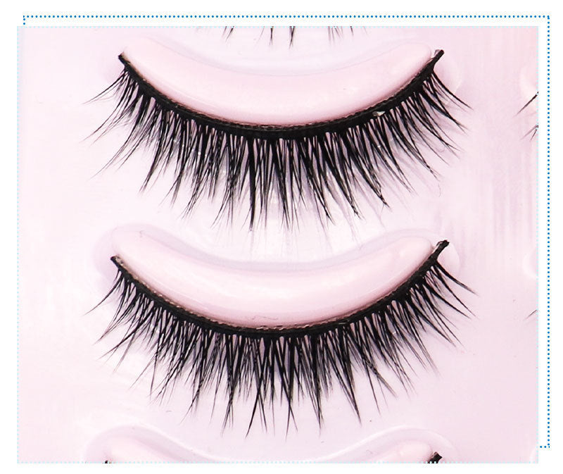 Natural Short Cross False Eyelashes Handmade