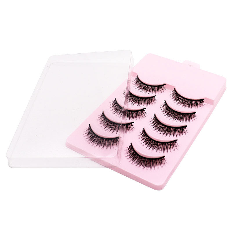 Natural Short Cross False Eyelashes Handmade