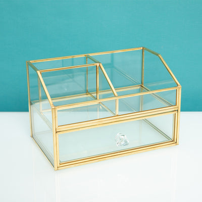 Web celebrity glass nail makeup storage Organizer