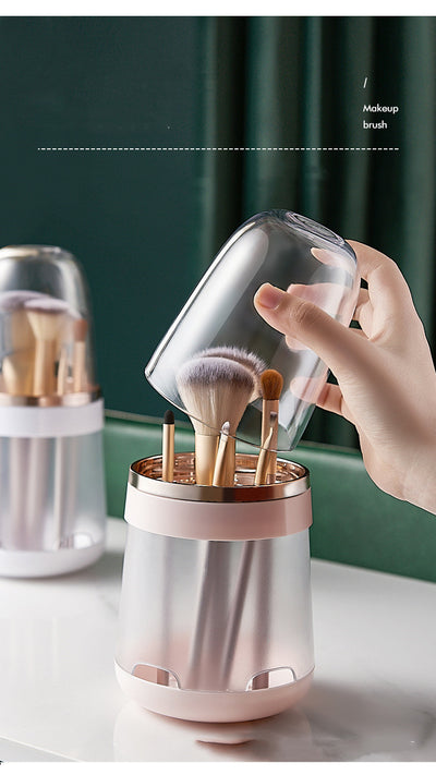 Makeup Brush Storage Box Dustproof With Cover