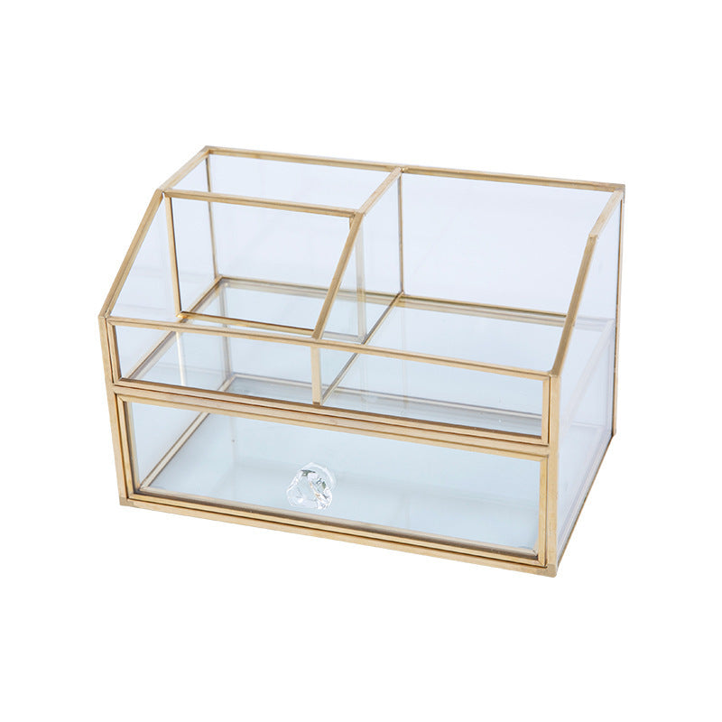 Web celebrity glass nail makeup storage Organizer