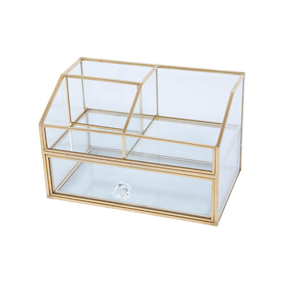 Web celebrity glass nail makeup storage Organizer