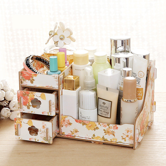 Wooden Cosmetics Storage Organizer